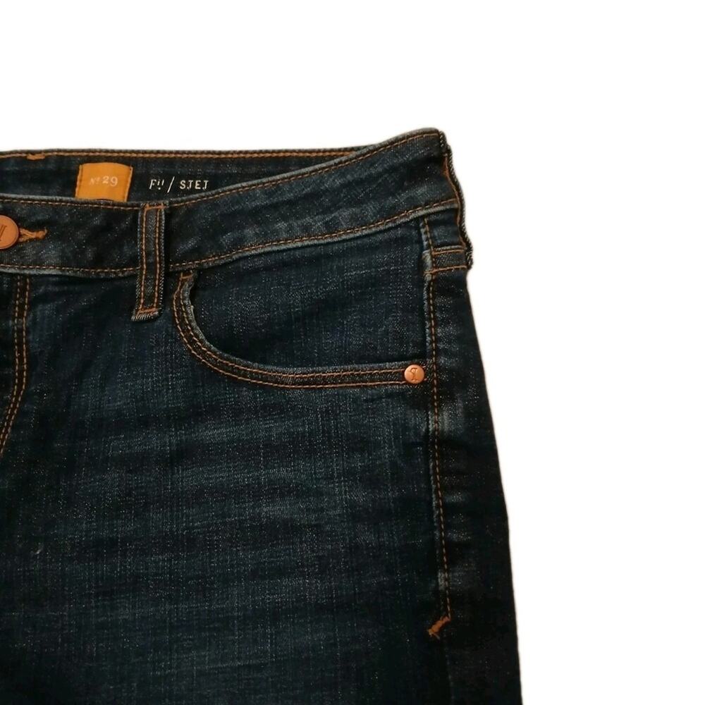 Anthropologie Pilcro Letterpress Blue Denim Shorts 32 Blue Salvage Roll Up $65 - Picture 8 of 16